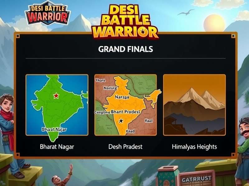 Desi Battle Warrior Gameplay Screenshot showing Bharat Nagar map